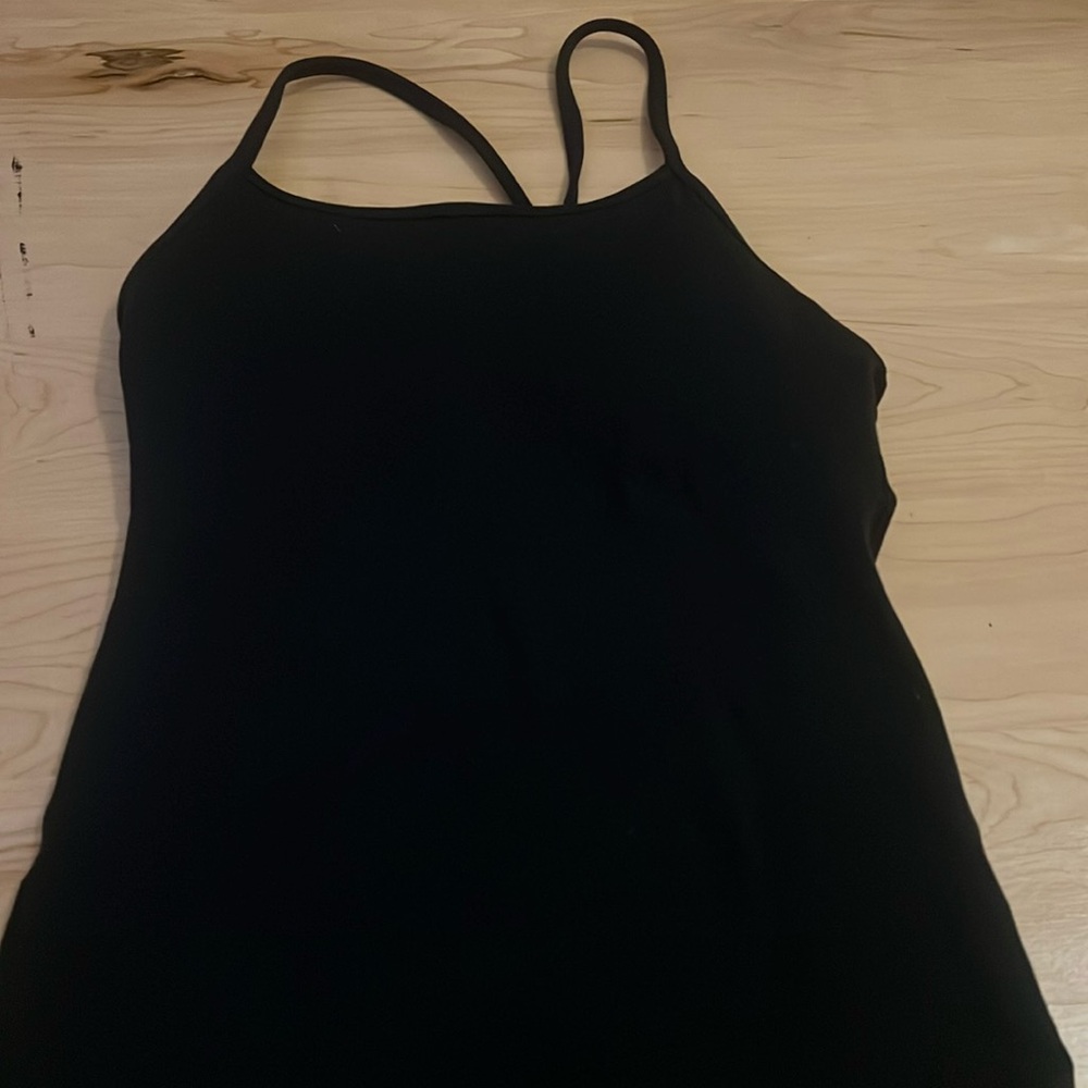 Black Women's Tank Top with Thin Straps